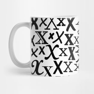 X - Typography (Black) Mug